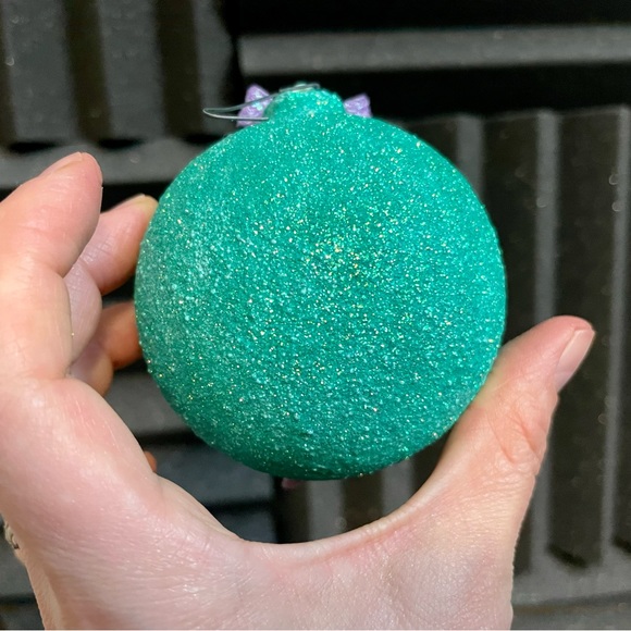 Handcrafted Refurbished Xmas Ball Easter Ceramic Bunny Girl Decorative Glitter - Picture 5 of 12